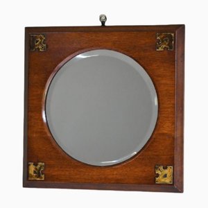 Espejo de pared con marco de roble
