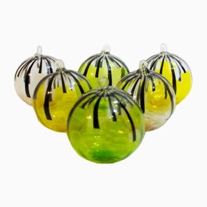 Christmas Bubbles in Murano Glass, Set of 6