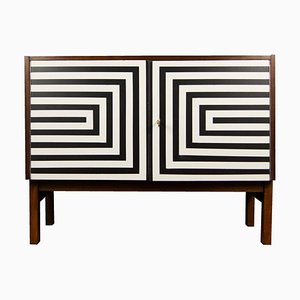 Sideboard with Op Art Painting, Poland, 1970s