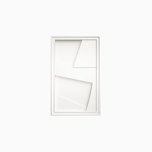 Likya Edge Wooden Wall Art in White by Likya Atelier