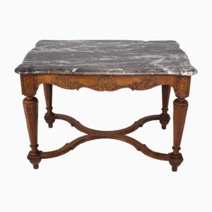 Louis XIV Style Console Table with Marble Top