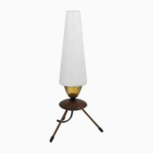 Vintage Table Lamp in Opaline Glass, 1960s
