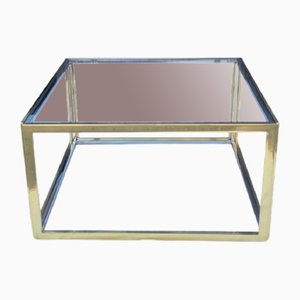 Vintage Coffee Table in Glass and Chrome, 1970s