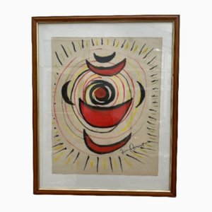 Sir Terry Frost, Abstract Composition, 1960s, Gouache, Framed