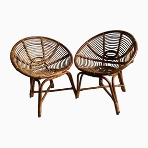 Set of Italian Bamboo Hoop Chairs