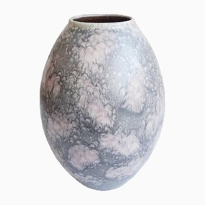 Pinke Vase mit Marmor Glasur von Ruscha, 1970er
