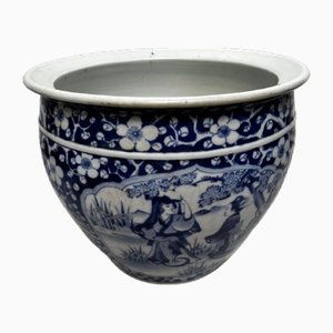Chinese Blue & White Fish Bowl