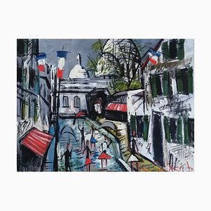 William Goliasch, Montmartre, Paris, Öl auf Leinwand, 1950er