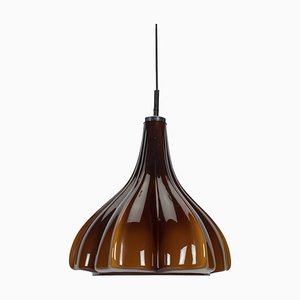 Brown Pendant Lamp from Peill & Putzler, 1970s