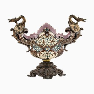Majolica Jardinière with Griffins