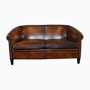 Vintage 2-Sitzer Schafsfell Sofa