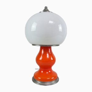 Vintage Space Age Handmade Glass Table Lamp attributed to Mazzega, Italy, 1970s