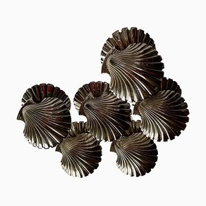 Silver-Plated Shell Place Card Holders from Fratelli Broggi, 1940s-1950s, Set of 6