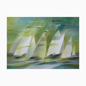 Zigmunds Snore, Regatta, 2019, Aquarelle sur Papier