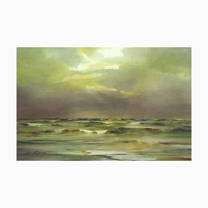 Zigmunds Snore, Morning at the Sea, 2020, Acquarello su carta