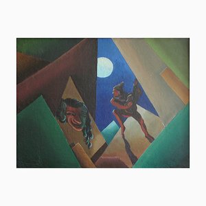 Jekabs Bine, Harlequin, 1923, Öl auf Leinwand