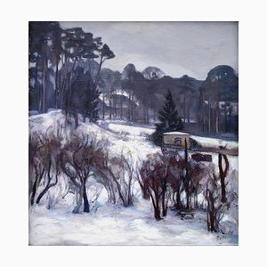 Biruta Delle, In Winter, Oil on Canvas, finales del siglo XX o principios del siglo XXI