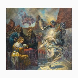 Igor Leontiev, Renaissance Dream, Messenger, acrílico sobre lienzo, años 90