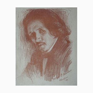 Leon Bakst, Porträt von Philip Andreevich Malyavin, 1879, Lithographie