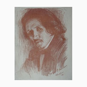 Leon Bakst, Portrait of Philip Andreevich Malyavin, 1879, Lithograph