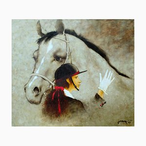 Girl with Horse, 2004, Öl auf Leinwand