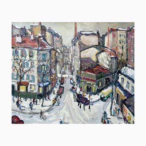 Charles Malle, Divertissement à la Rue Clisson à Paris, Huile sur Toile, 1970s