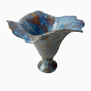 Blaue Blumenvase aus Stone Mass, 2010er