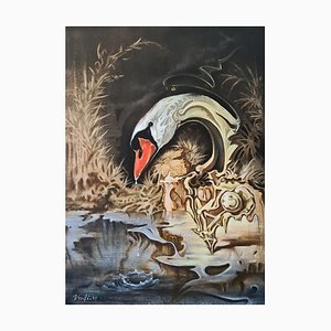 Vadim Kovalev, Cygne, 2014, Huile sur Toile