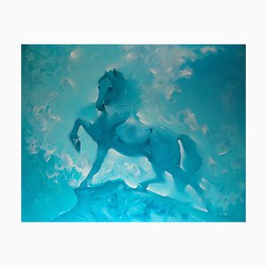 Vadim Kovalev, Cavallo di Luna Olio su tela, 2021