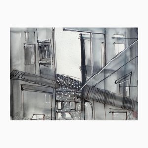 Maris Abilevs, City, 2014, Aquarell auf Papier