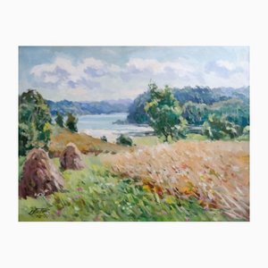 Edgars Vinters, Rye Field, 2000, Olio su cartone