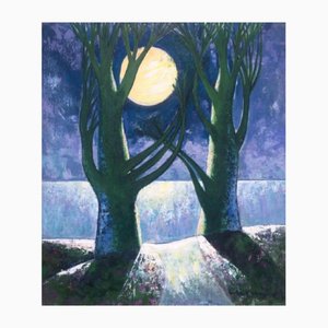 Laimdots Murnieks, Clair de Lune, 1996, Huile sur Carton