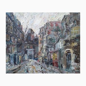 Wlodzimierz Zakrzewski, Paris, Montmartre, Rue Lepic, 1965, Huile sur Toile