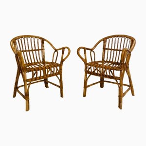 Rattan Garden Chairs, 1960s, Set of 2