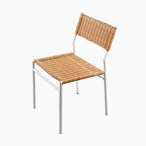 White Rattan SE05 Dining Chair by Martin Visser for 't Spectrum, 1970s