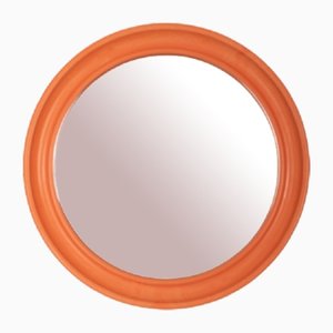 Specchio da parete vintage in plastica arancione di Carrara Matta, anni '60