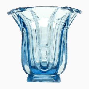 Polnische Art Deco Vase von Zawiercie Glassworks, 1930er