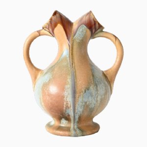 Double Neck Vase von Faiencerie Thulin, 1920er