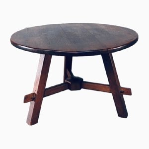 Rustic Oak Side Table, France, 1940s