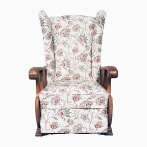 High Wing Back Armchairs, 1900s, Set of 2