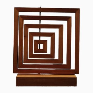 Dutch Artist, Geometric Sculpture, 1960s, Wood & Iron