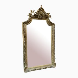 Französischer Spiegel mit vergoldetem Rahmen