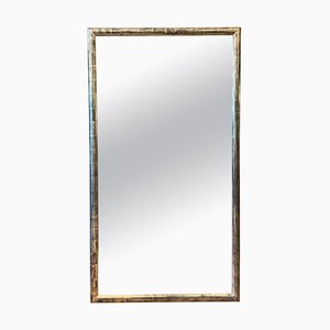 Specchio da bistrò argentato e dorato, Francia, inizio XX secolo