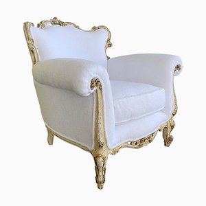 Italian Rococo Parcel Gilt Armchair
