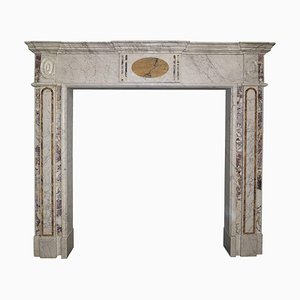 Antique Irish Georgian Fireplace Mantel in Marble