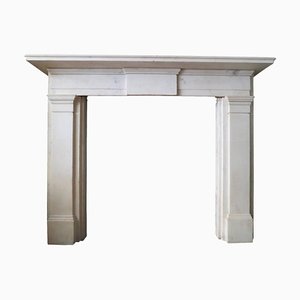 Antique Statuary Fireplace in White Marble, 1810