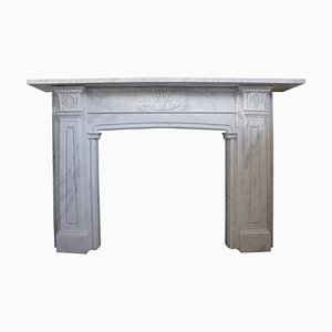 Antique English Regency Fireplace Mantel in Marble, 1820