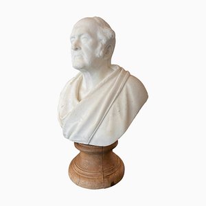 Achille Casoni, Classical Statuary Bust, 1870, Marble