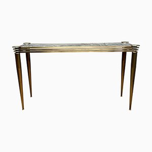 Mid-Century Style Console Table in Brass, 1980