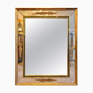 French Gold Gilt Panelled Mirror, 1970